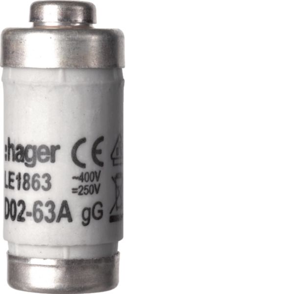 HAGER D0-Sicherungseinsatz D02 63A 400V LE1863 Cu gG