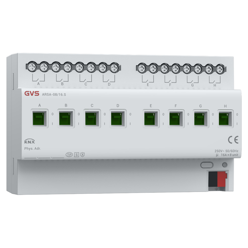 GVS Schaltaktor 8-fach 16A - KNX Secure - ARSA-08/16.S 88188599