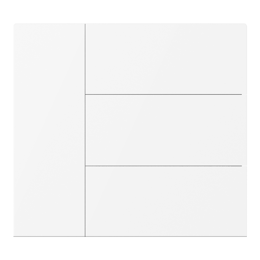 GVS WALTZ Wippenset für Tastsensor+ Aluminium Weiss 4-fach - CHKA-08/W.1.20