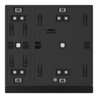 WALTZ Tastsensor+ 2-fach  Basis, Aluminium Schwarz für Wippen in Schwarz