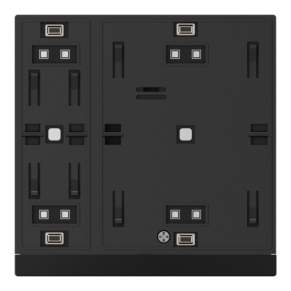 GVS WALTZ Tastsensor+ 2-fach  Basis, Aluminium Schwarz für Wippen in Schwarz