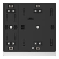 WALTZ Tastsensor+ 2-fach  Basis, Aluminium Silber für Wippen in Silber