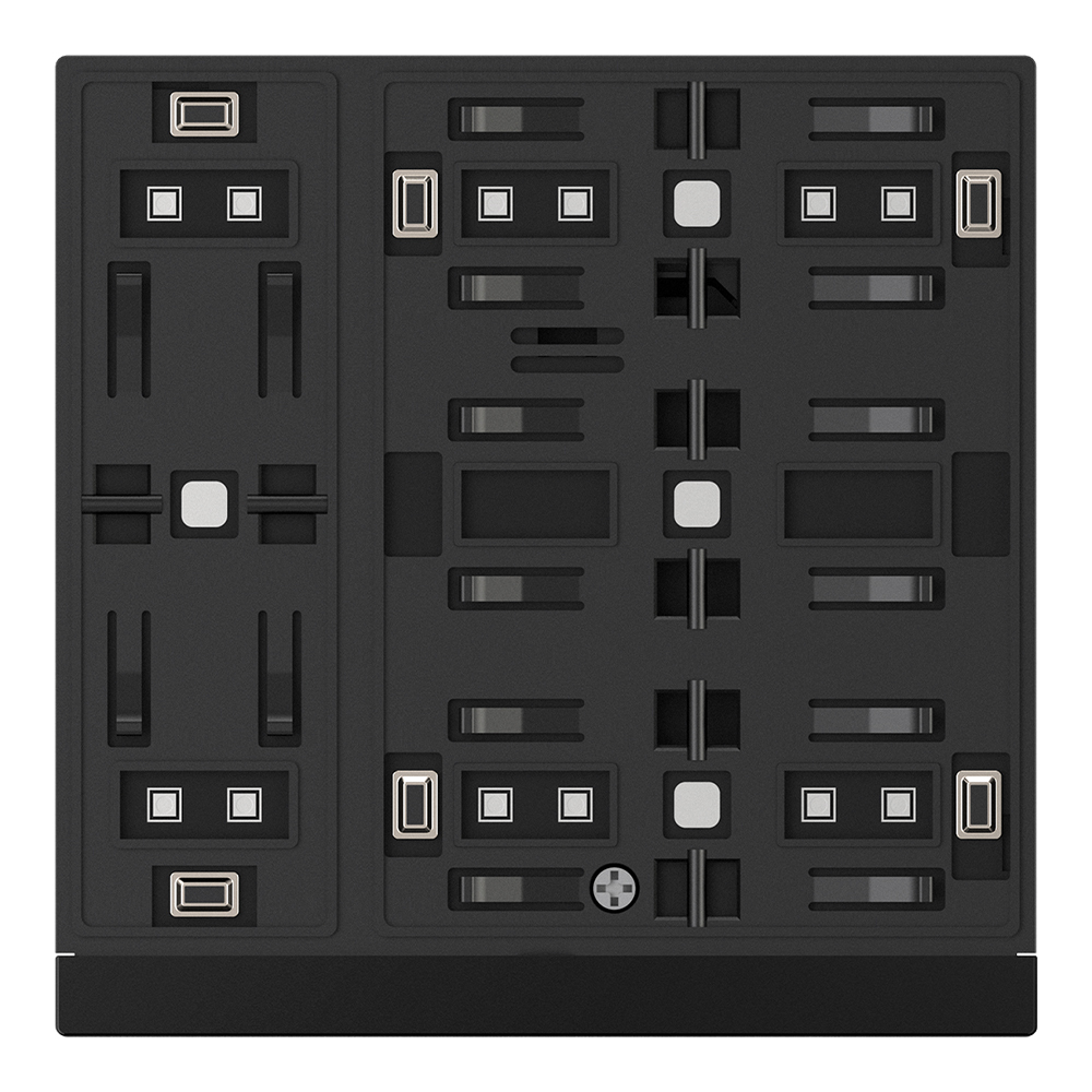 GVS WALTZ Tastsensor+ 3-fach  Basis, Aluminium Schwarz für Wippen in Schwarz