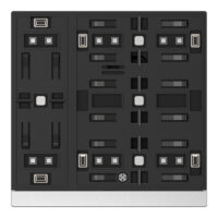WALTZ Tastsensor+ 3-fach  Basis, Aluminium Silber für Wippen in Silber