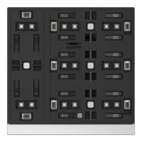 WALTZ Tastsensor+ 4-fach  Basis, Aluminium Silber für Wippen in Silber