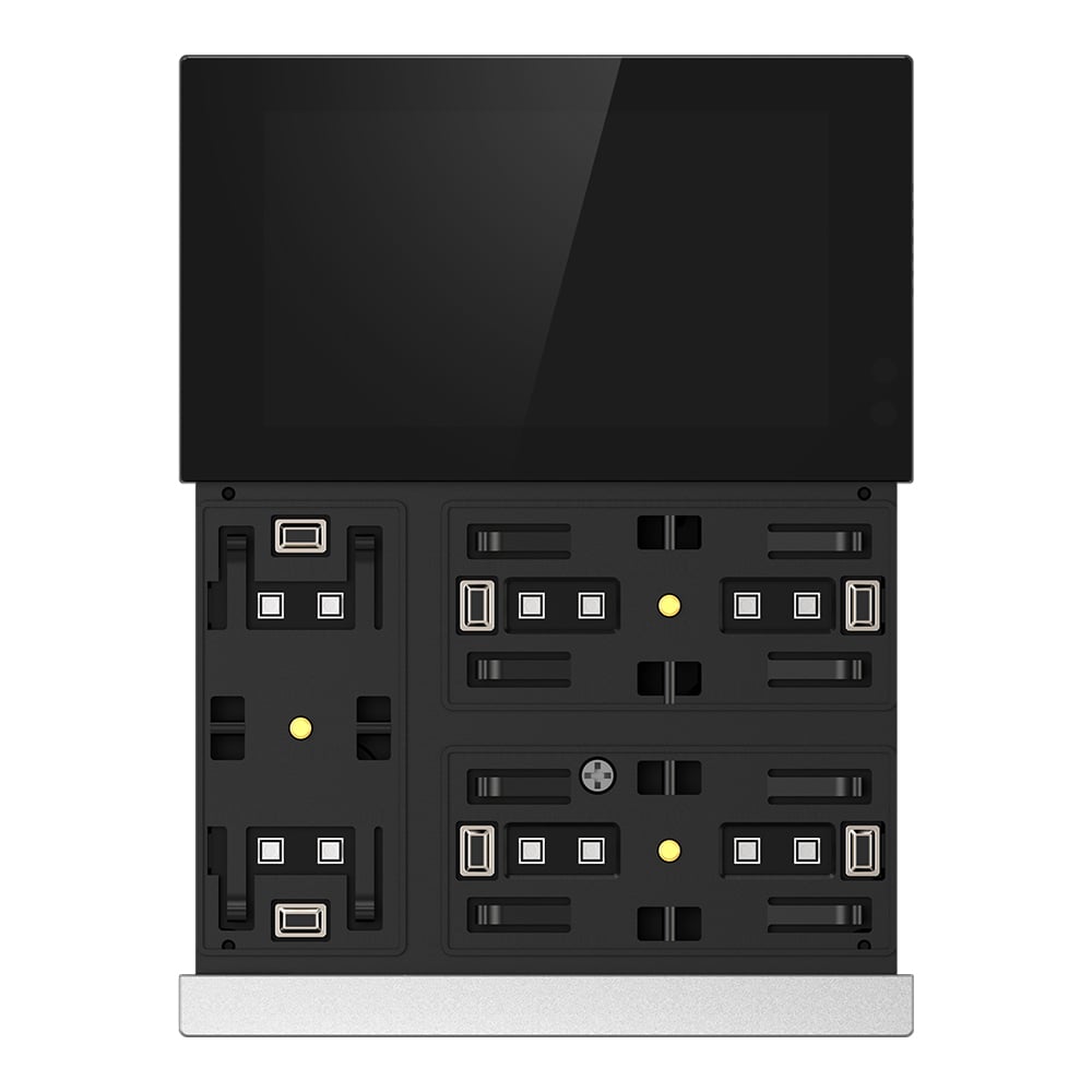 GVS WALTZ Touch+ Pad - Basis Aluminium Silber für Wippen in Silber - KNX