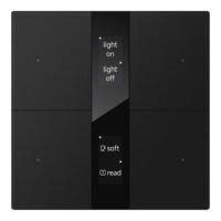 Tastsensor mit Display S-Serie 2-fach schwarz Normalglas (KNX Secure) CHPBD-04/24.1.11