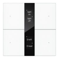 Tastsensor mit Display S-Serie 2-fach weiß Normalglas (KNX Secure) CHPBD-04/24.1.10