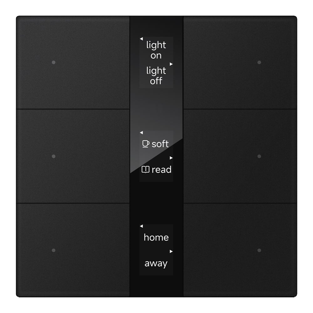 GVS Tastsensor mit Display S-Serie 3-fach schwarz Normalglas (KNX Secure) CHPBD-06/36.1.11