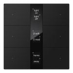 Tastsensor mit Display S-Serie 3-fach schwarz Spiegelglas(KNX Secure) CHPBD-06/36.2.11