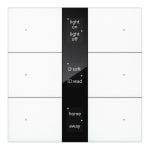 Tastsensor mit Display S-Serie 3-fach weiß Spiegelglas(KNX Secure) CHPBD-06/36.2.10