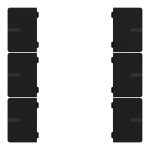 Wippenset 3-fach schwarz matt zu Tastsensor ADVANCE PRO 1-/3-fach (CHPBD-06/5x)