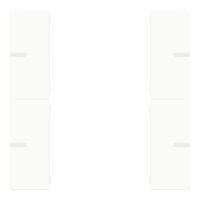 Wippenset 2-fach weiß matt zu Tastsensor ADVANCE PRO 2-/4-fach (CHPBD-08/5x)