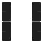Wippenset 2-fach schwarz matt zu Tastsensor ADVANCE PRO 2-/4-fach (CHPBD-08/5x)