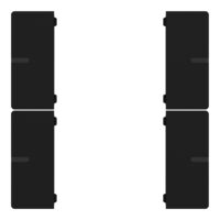 Wippenset 2-fach schwarz matt zu Tastsensor ADVANCE PRO 2-/4-fach (CHPBD-08/5x)