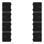Wippenset 4-fach schwarz matt zu Tastsensor ADVANCE PRO 2-/4-fach (CHPBD-08/5x)
