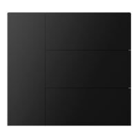 WALTZ Wippenset für Tastsensor+ Aluminium schwarz 4-fach - CHKA-08/W.2.21 bei Gravur Text/Icon
