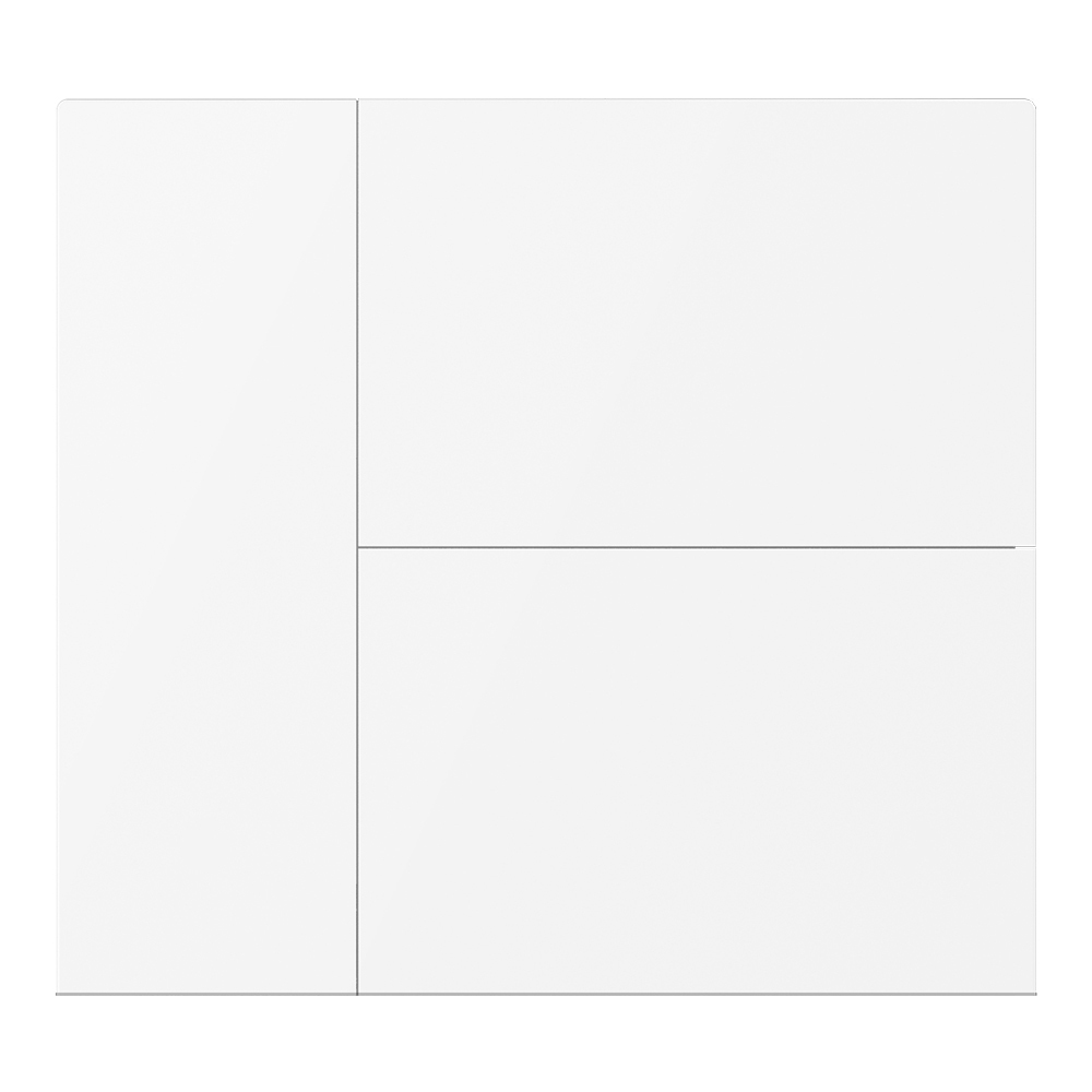 GVS WALTZ Wippenset für Tastsensor+ Aluminium weiß 3-fach - CHKA-06/W.2.20 bei Gravur Text/Icon