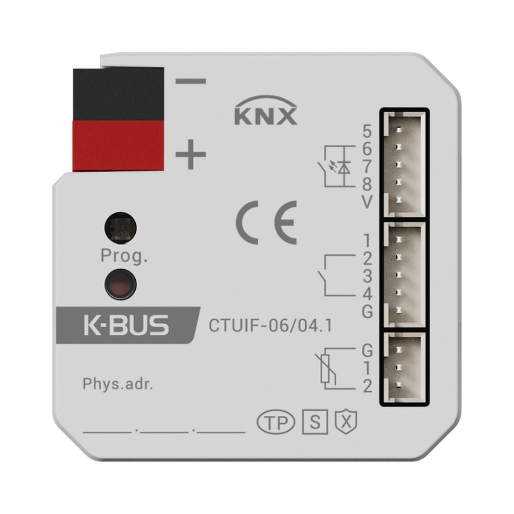 Tasterschnittstelle 4-fach mit NTC-Eingang KNX Data Secure  CTUIF-06/04.1