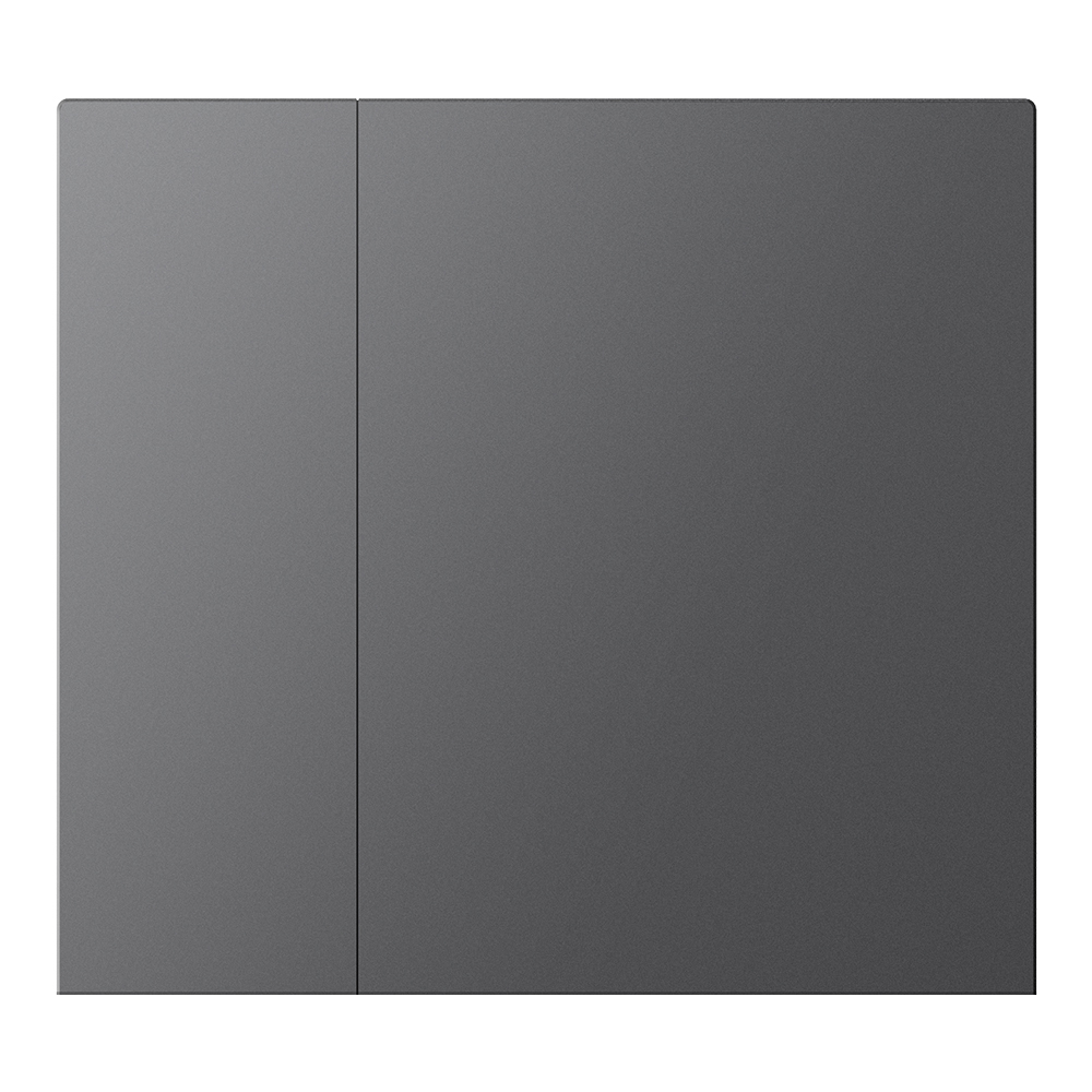 GVS WALTZ Wippenset für Tastsensor+ Aluminium Anthr 1-fach b Gravur Text/Icon durchscheinend
