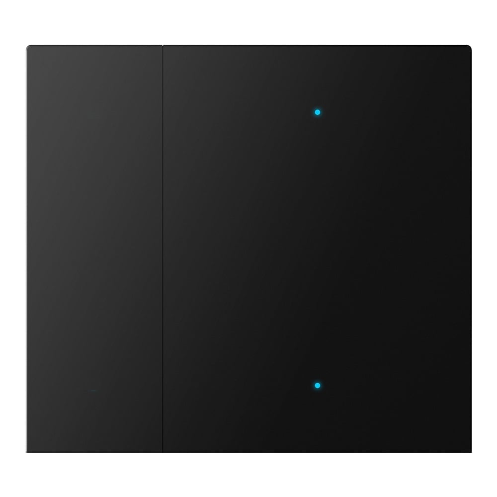 GVS WALTZ Wippenset für Tastsensor+ Aluminium schwarz 1-fach bei Gravur nur LED durchscheinend