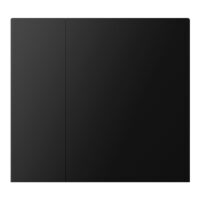 WALTZ Wippenset für Tastsensor+ Aluminium schwarz 1-fach b Gravur Text/Icon durchscheinend