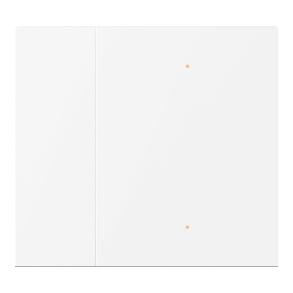 GVS WALTZ Wippenset für Tastsensor+ Aluminium Weiß 1-fach bei Gravur nur LED durchscheinend