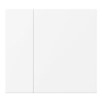 WALTZ Wippenset für Tastsensor+ Aluminium Weiß 1-fach b Gravur Text/Icon durchscheinend