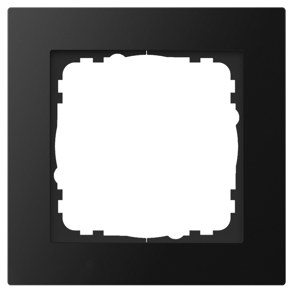 GVS Abdeckrahmen Aluminium 1-fach Schwarz passend für 55mm-System 503053846