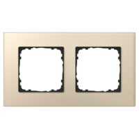 Abdeckrahmen Aluminium 2-fach Champagner passend für 55mm-System 503053860