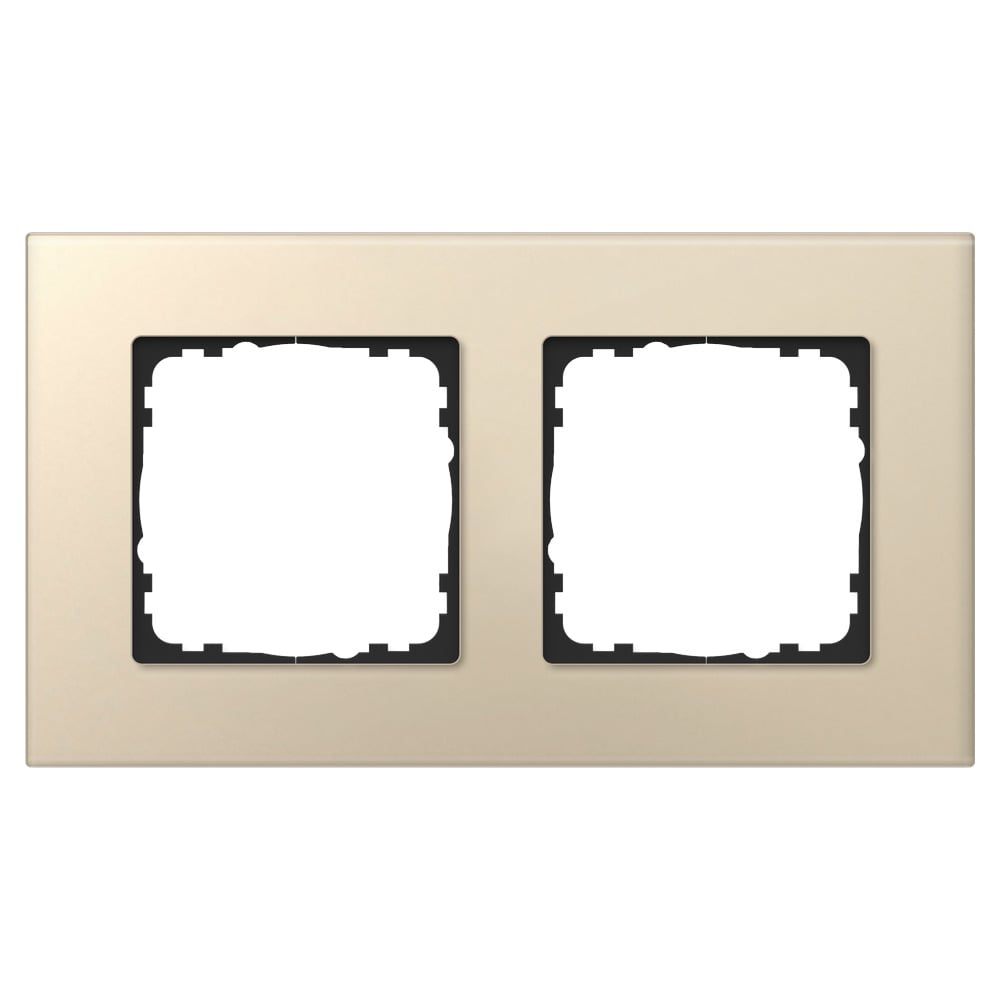 GVS Abdeckrahmen Aluminium 2-fach Champagner passend für 55mm-System 503053860