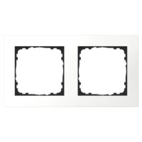 Abdeckrahmen Aluminium 2-fach Weiß passend für 55mm-System 503053877