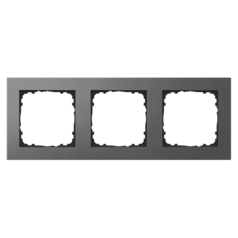 GVS Abdeckrahmen Aluminium 3-fach Anthrazit passend für 55mm-System 503053891