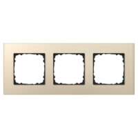 Abdeckrahmen Aluminium 3-fach Champagner passend für 55mm-System 503053907