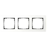Abdeckrahmen Aluminium 3-fach Weiß passend für 55mm-System 503053914