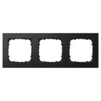Abdeckrahmen Aluminium 3-fach Schwarz passend für 55mm-System 503053921
