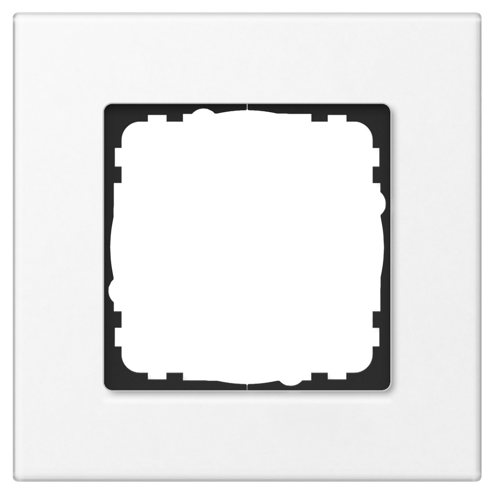 GVS Abdeckrahmen Glas 1-fach Weiß passend für 55mm-System 503054010