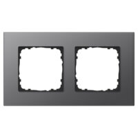 Abdeckrahmen Glas 2-fach Anthrazit passend für 55mm-System 503054034