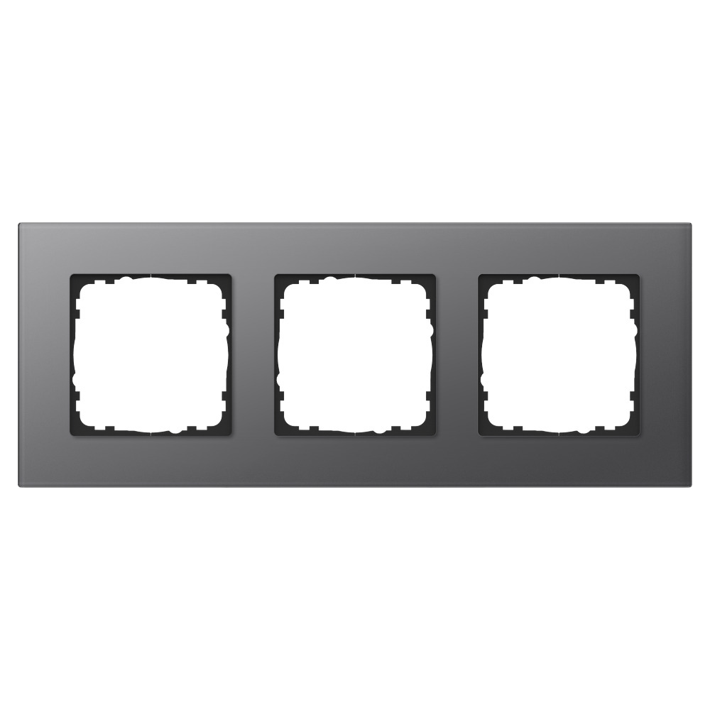 GVS Abdeckrahmen Glas 3-fach Anthrazit passend für 55mm-System 503054072