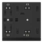 WALTZ Tastsensor+ 1-fach Basis Aluminium schwarz für Wippen in schwarz ohne Anthr KNX Data