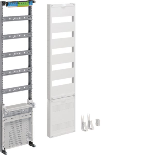 HAGER Verteilerfeld 5x12TE APZ mit Ausschn ZU37VT5APZ2 250x1050x96mm mit N-PE-Klemm