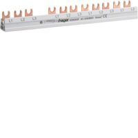 HAGER Phasenschiene 3ph 210mm 10qmm 63A KDN363F Gabel isol