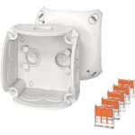 HENSEL Abzweigdose Klemme IP66 2,5qmm DK 0102 W 84x84x55mm quadrat Wand/Decke