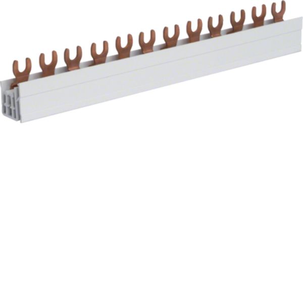 HAGER Phasenschiene 3ph 17,5mm 210mm 63A KDN363A 10qmm Gabel isol