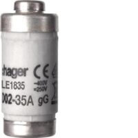 HAGER D0-Sicherungseinsatz D02 35A 400V LE1835 schwarz gG
