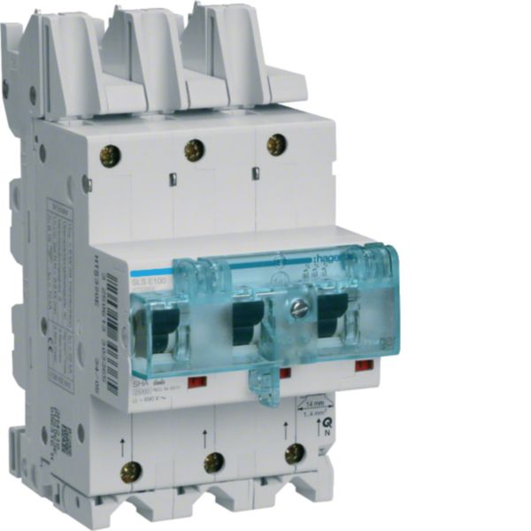 HAGER SLS-Schalter E 3p Sammelsch 100A HTS390E 230V 690V/Ui 25kA 6kV Gr:2 IP2X