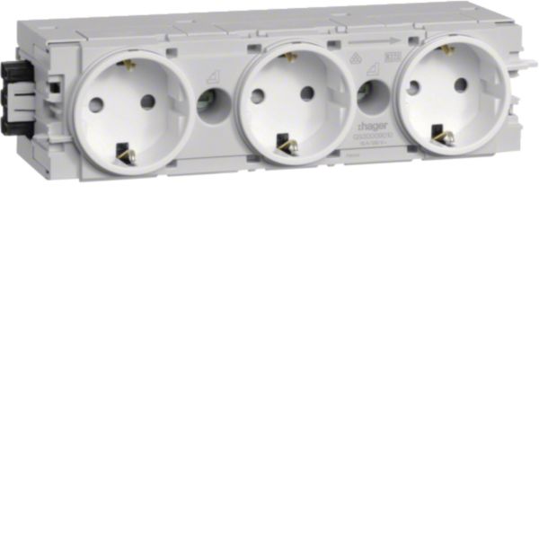 HAGER Steckdose 3-fach ver-weiß matt GEB-K IP20 GS30009016