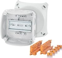 HENSEL Klemmenkasten 4qmm 5-fach Kunststoff Aufputz IP66 DK 0404 W 104x104x70mm hfr