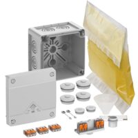 SPELSBERG Abzweigkasten 102x102mm Kunststoff grau Abox Pro XT SLK-4² IP68 IK09 hfr