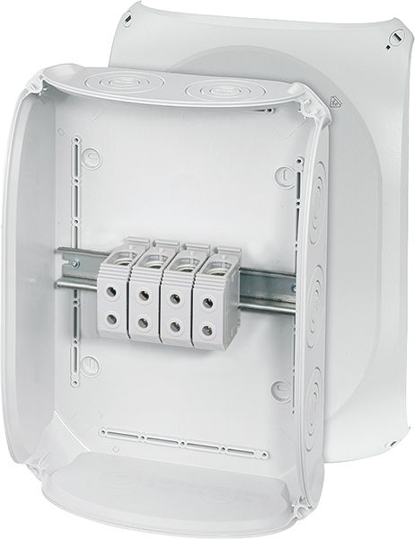 Hensel HENSEL Klemmenkasten 50qmm 4-fach Kunststoff Aufputz hfr DK 5054 G 355x255x122mm IP66